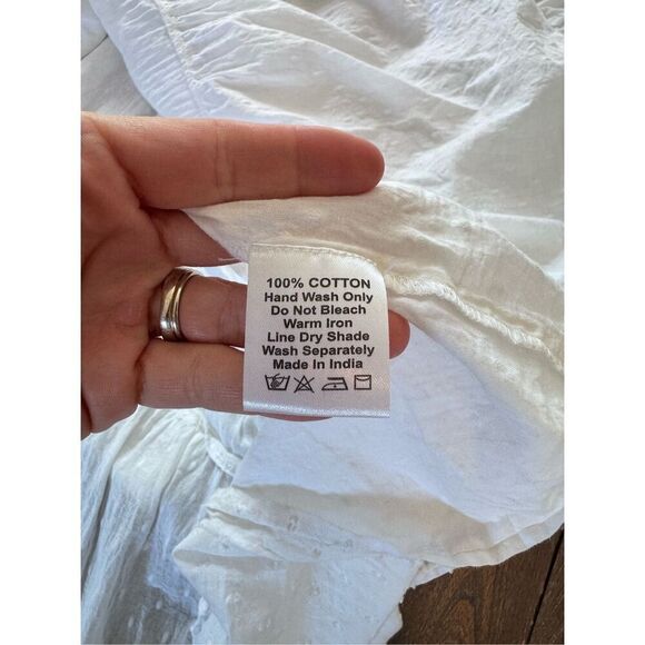 Victoria Dunn White Eyelet Bennet Maxi Dress Size XLarge - Picture 11 of 11